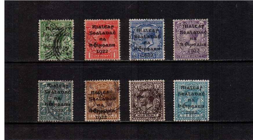 The ''DOLLARD'' Black overprint set of eight good fine used.

