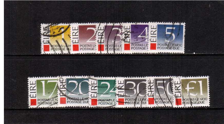 POSTAGE DUE - ''EIRE'' new designs set of eleven superb fine used.

