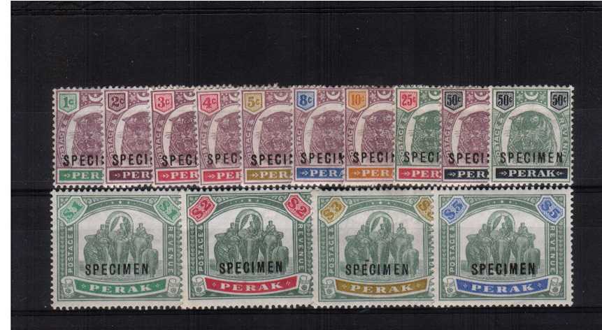 A very fine lightly mounted mint ''SPECIMEN'' set of fourteen. A very fresh set!
<br/><b>AQG</b>