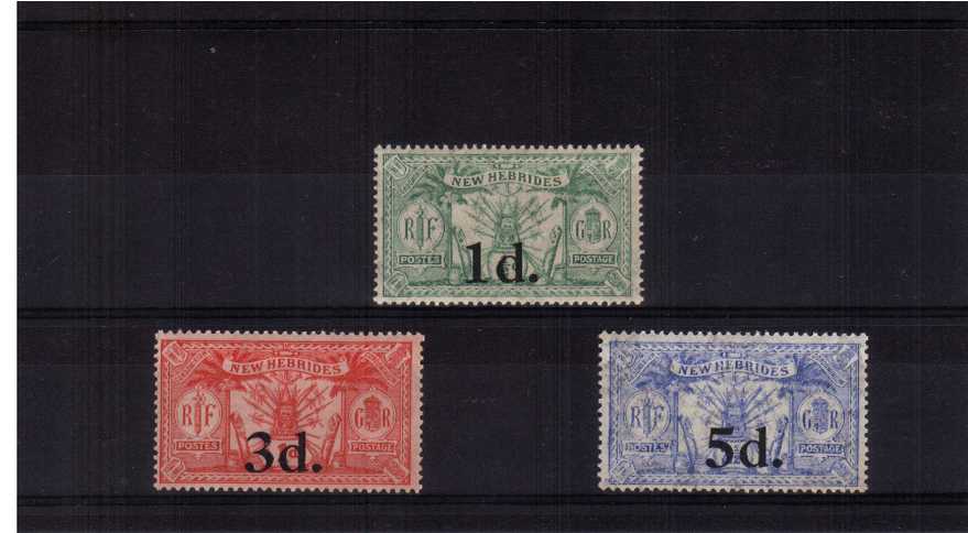 A superb unmounted mint set of three. Scarce set unmounted mint!<br/><b>QQV</b>