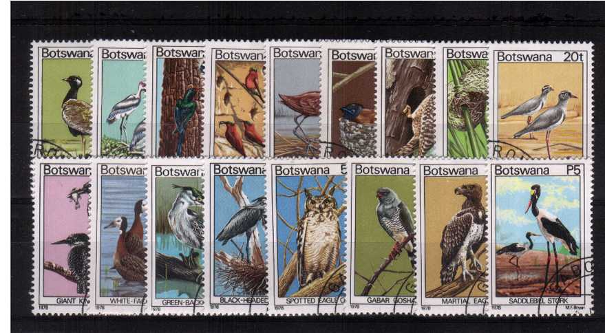 Birds set of seventeen superb fine used.<br/><b>ZKB</b>