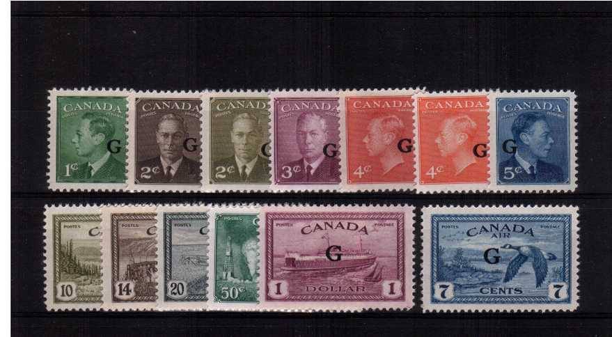 The OFFICIALS set of thirteen superb unmounted mint.
<br/><b>QQM</b>