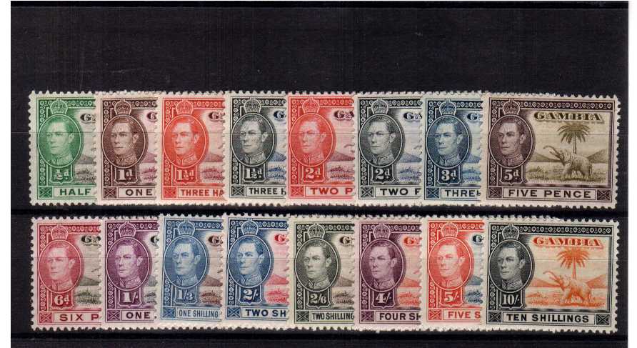 ''Elephant'' set of sixteen mounted mint.<br/><b>BBP</b>