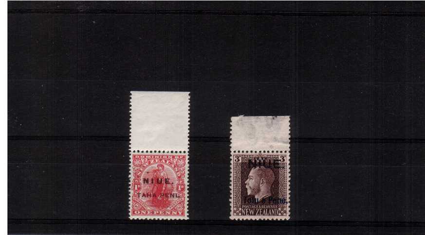 A superb unmounted mint top marginal set of two. Rare unmounted!
<br/><b>ZKH</b>