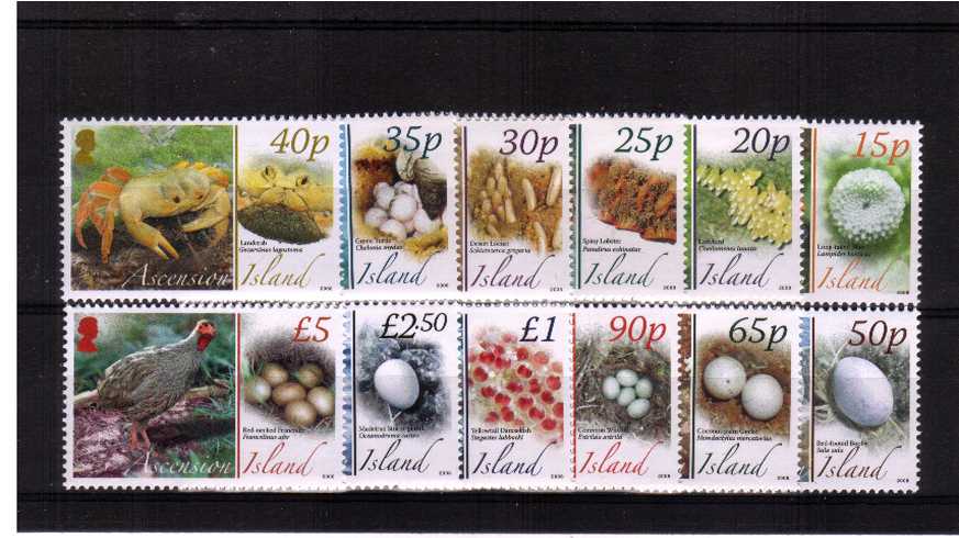 Fauna and their Eggs<br/>Set of twelve superb unmounted mint.