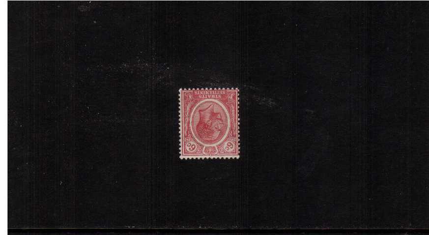 The George 5th 6c Dull Claret  - Watermark Multiple Script CA<br/>
A superb unmounted mint single very clearly showing WATERMARK INVERTED.
<br/><b>ZKJ</b>