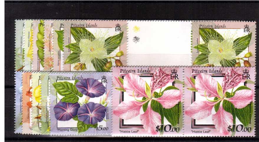 The Flowers set of twelve superb unmounted mint in gutter pairs. Note the top value was not issued as a gutter.
<br><b>ZKP</b>