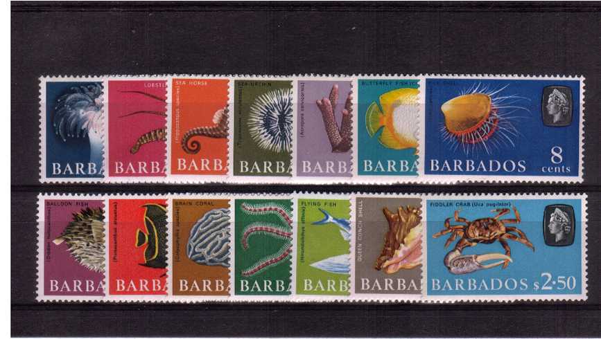 The Marine Life set of fourteen fine very, very lightly mounted mint.
<br/><b>QPX</b>