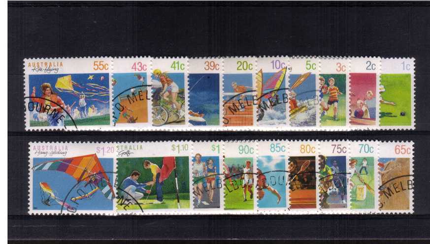 The Sports set of nineteen superb fine used.
<br><b>ZKR</b>