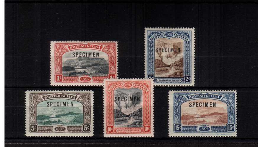 Queen Victoria's Jubilee set of five overprinted ''SPECIMEN'' good mounted mint.
<br><b>ZKR</b>