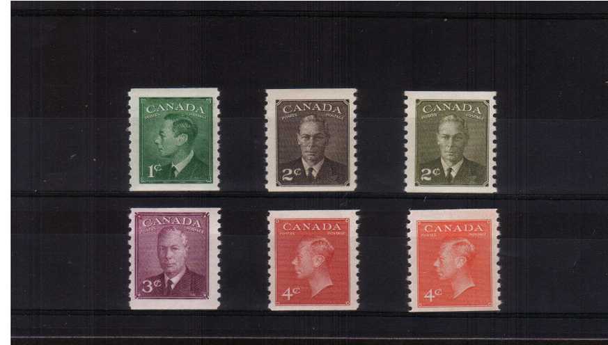 The coils set of six superb unmounted mint.
<br/><b>BBP</b>
