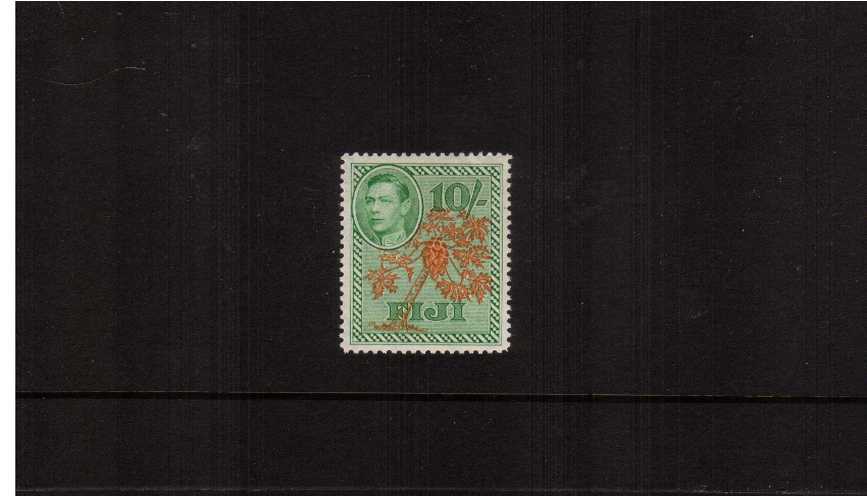 10/- Orange and Emerald<br/>A superb unmounted mint single..
