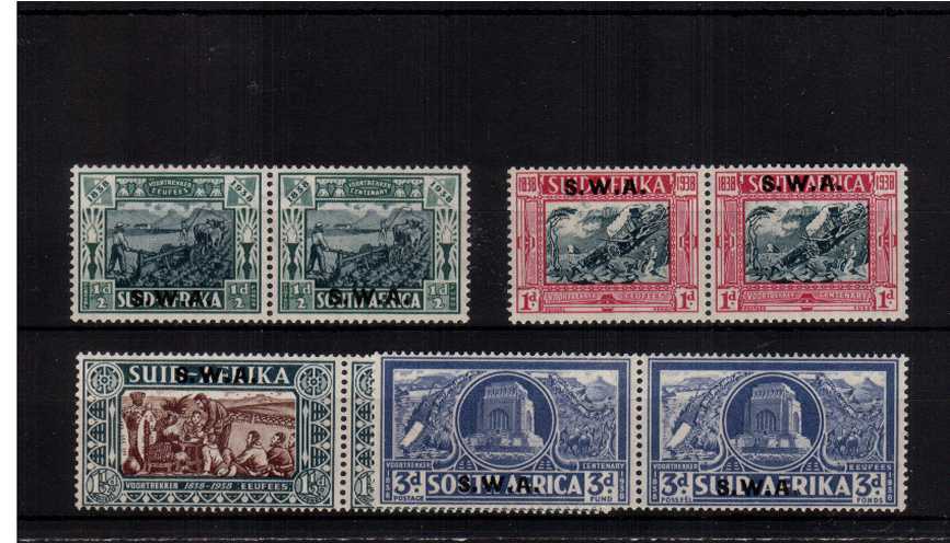 Voortrekker Centenary Memorial<br/>
A superb unmounted set of four pairs.
<br><b>QQY</b>