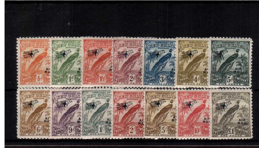 Airs overprint set of fourteen lightly mounted mint - 1st Hinge.
<br><b>ZKT</b>