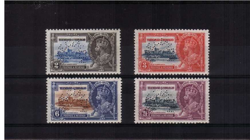 Silver Jubilee set of four perfined ''SPECIMEN'' unmounted mint. A rare set unmounted!!
<br/><b>SEARCH CODE: 1935JUBILEE 
</b>
.<br/><b>ZKW</b>