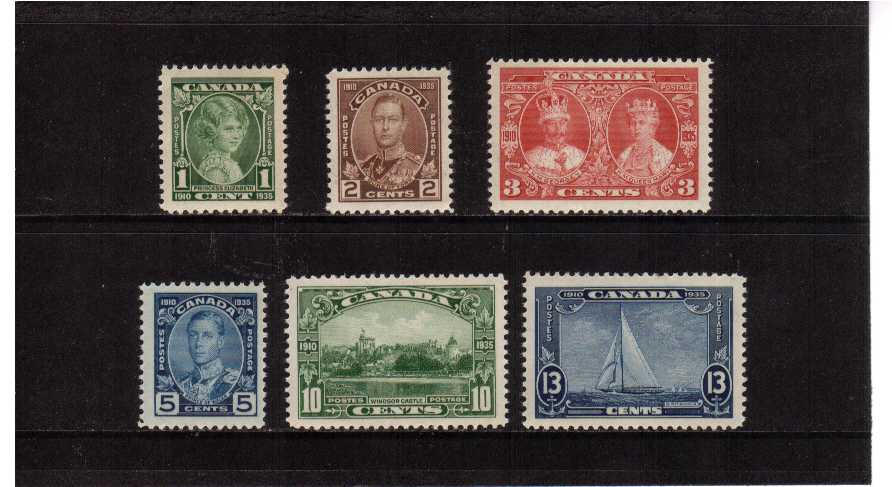 Silver Jubilee set of six superb unmounted mint.<br/><b>SEARCH CODE: 1935JUBILEE</b><br/><b>UJU</b>