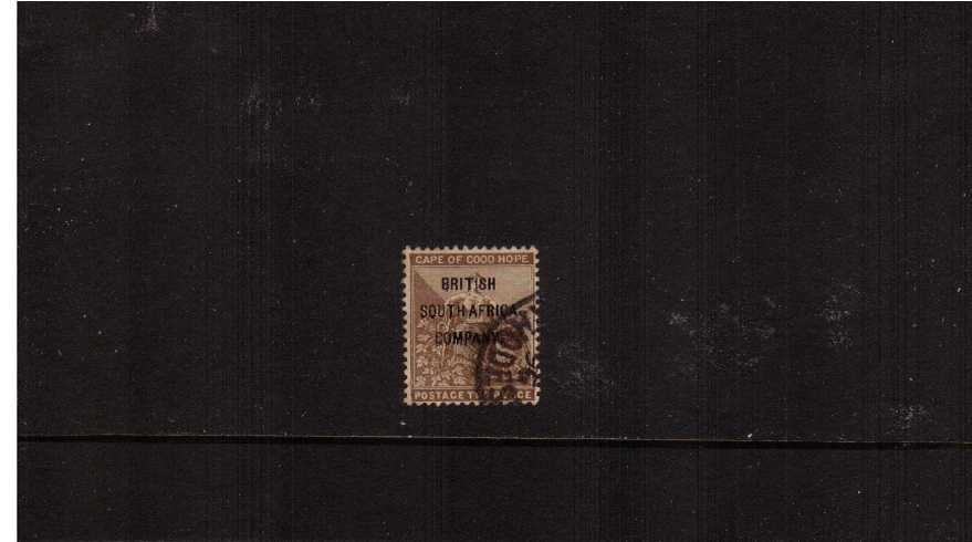 2d Deep Bistre with ''BRITISH SOUTH AFRICA'' overprint fine used

<br><b>ZKX</b>