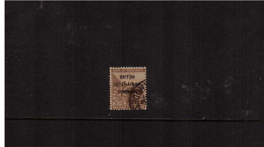 2d Deep Bistre with ''BRITISH SOUTH AFRICA'' overprint fine used

<br><b>ZKX</b>