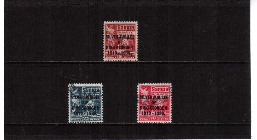 Silver Jubilee set of three superb fine used.<br/><b>SEARCH CODE: 1935JUBILEE</b><br/><b>QGX</b>
