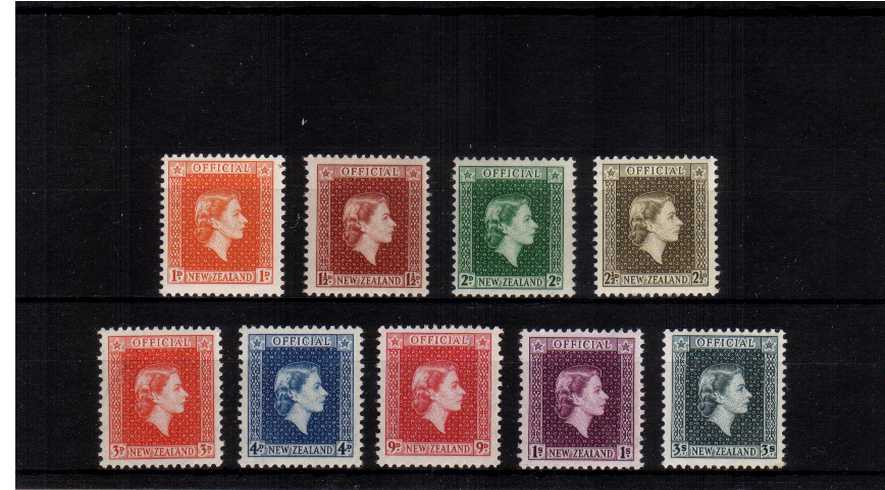 The ''OFFICIALS'' set of nine superb unmounted mint.
<br/><b>QSQ.</b>