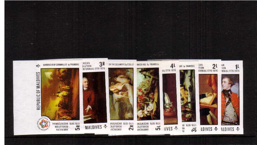 Bicentenary of the American Revolution<br/>A superb unmounted mint IMPERFORATE set of eight.
<br><b>ZHZ</b>