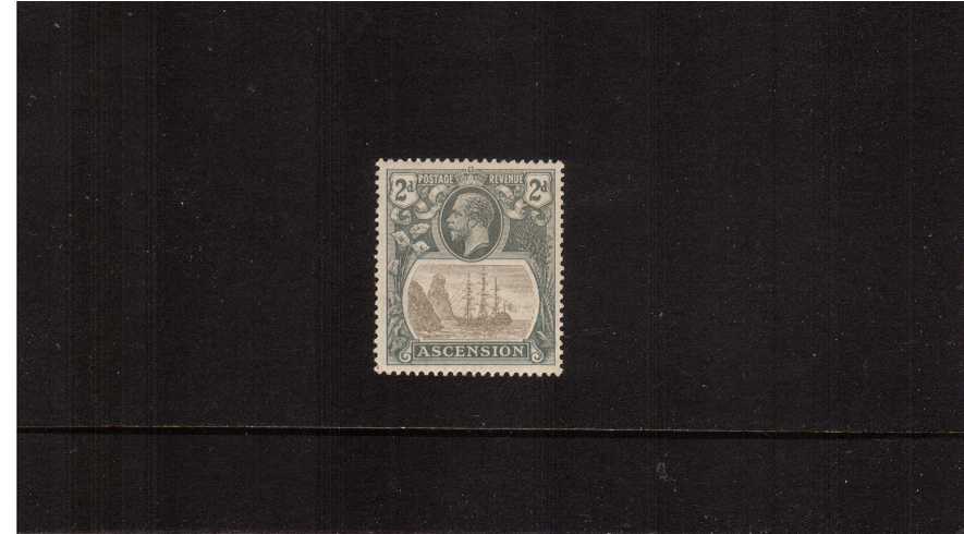 2d Grey-Black and Grey.<br/>A very fine, very lightly mounted mint single showing the ''BROKEN MAST'' variety. Lovely!