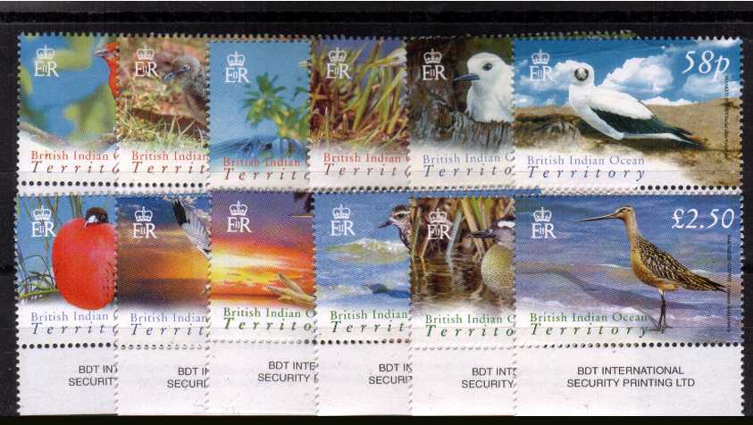Birds - superb unmounted mint lower marginal imprint set of twelve