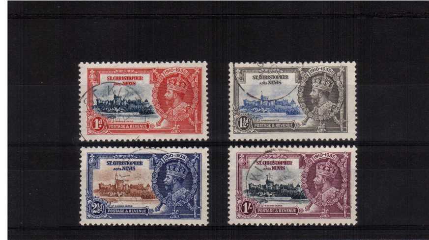 Silver Jubilee set of four superb fine used.<br/><b>SEARCH CODE: 1935JUBILEE</b><br/><b>ZEZ</b>