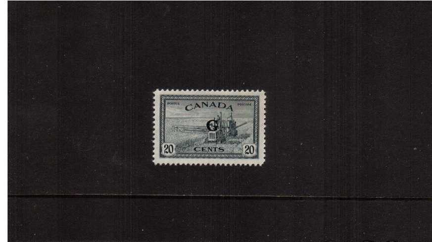 The 20c Slate showing Combine Harvester overprinted  ''G''  superb unmounted mint single. 
<br/><b>ZDZ</b>