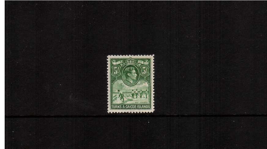 5/- Yellowish Green superb unmounted mint single.
<br/><b>ZDZ</b>