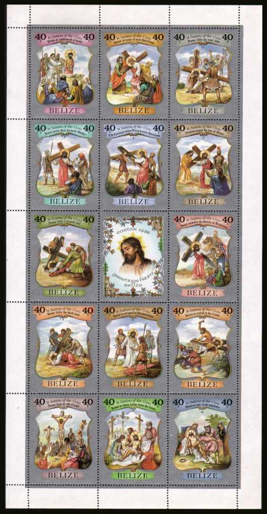 Easter - The Stations of the Cross<br/>Sheetlet of fourteen superb unmounted mint. Scarce sheet due to size!
