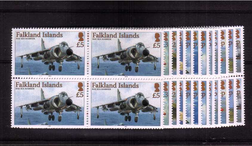 The Aircraft definitive set of twelve superb unmounted mint blocks of four.

