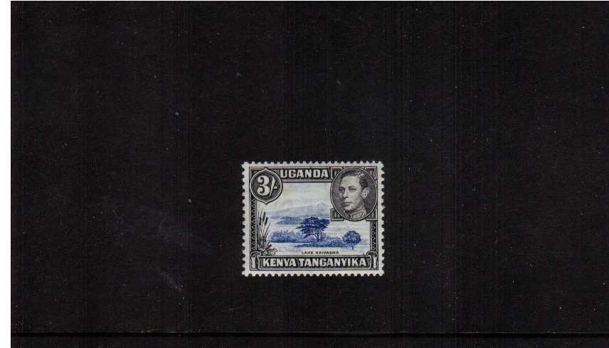 3/- Dull Ultramarine and Black - Perforatiom 13x11¾<br/>A fine lightly mounted mint single.
