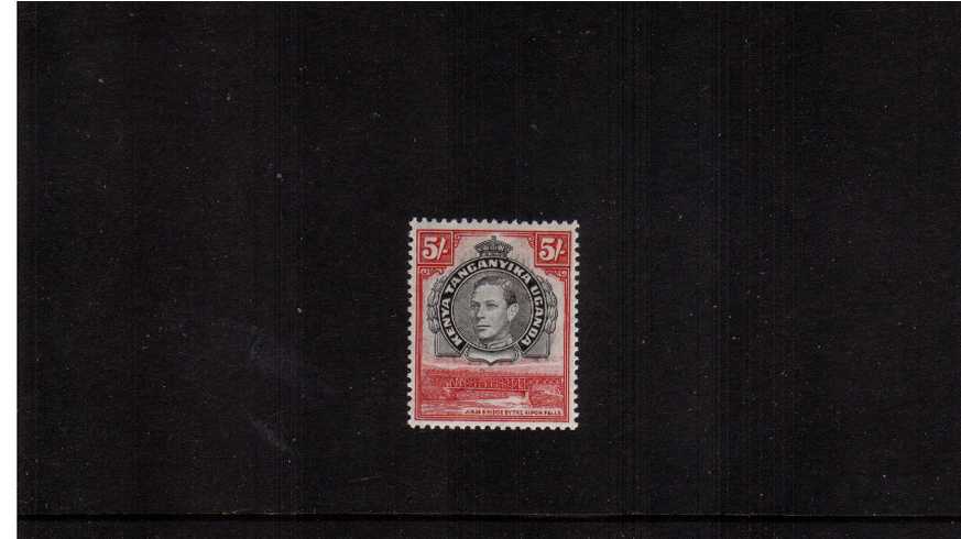 5/- Black and Carmine - Perforation 13¼x13¾<br/>
A superb unmounted mint single. 

