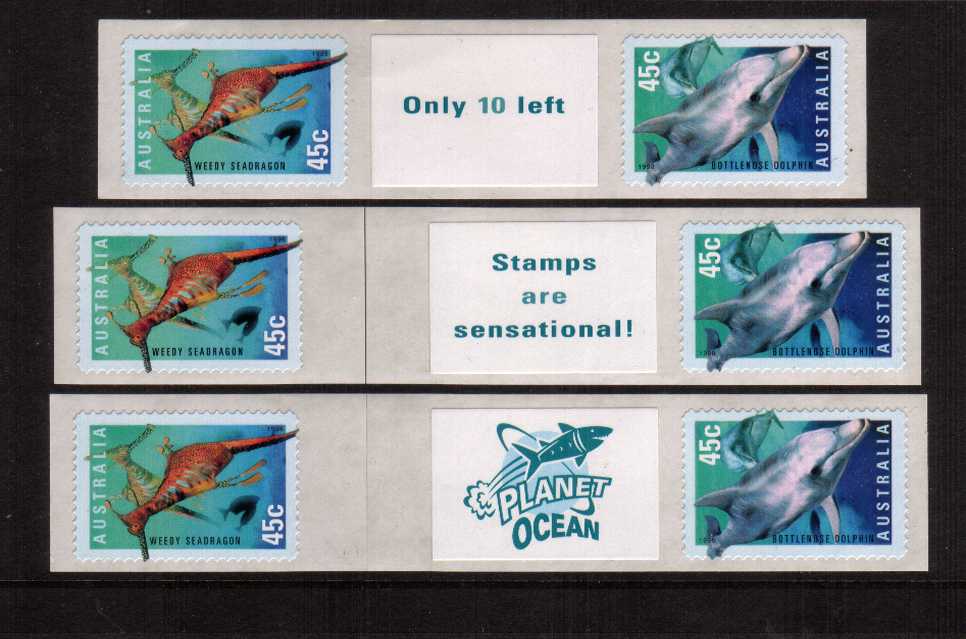 International Year of the Ocean<br/>
Set of three pairs showing roll join and tab pairs.<br/><b>ZAZ</b>