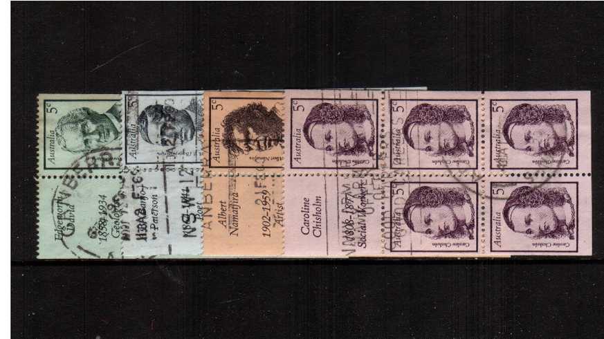 Famous Australians - 1st Series<br/>
A good used set of four booklet panes