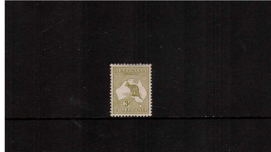 3d Yellow-Olive - Die II<br/>A lovely superb unmounted mint single with superb centering. A gem!