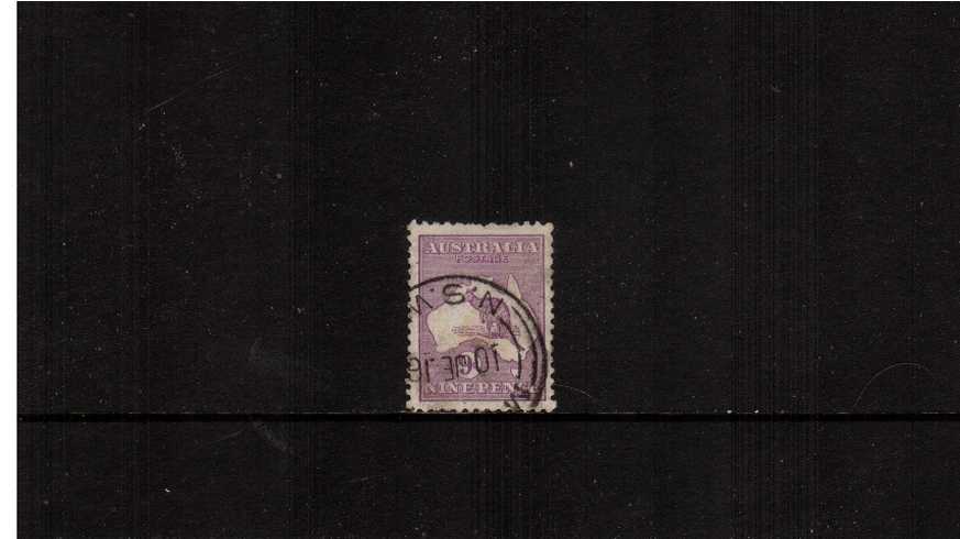 9d Violet <br/>A fine used single cancelled with a CDS but with a few nibbled perfs at top.