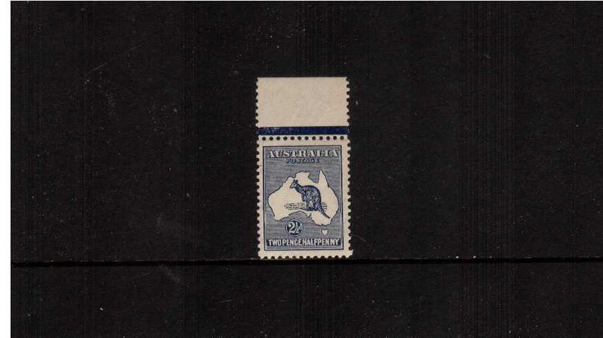 2d Indigo <br/>A superb unmounted mint top marginal single with excellent centering. Lovely!