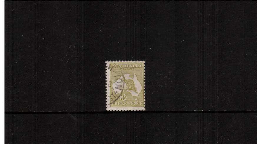 3d Yellow-Olive - Die I<br/>A good fine used single