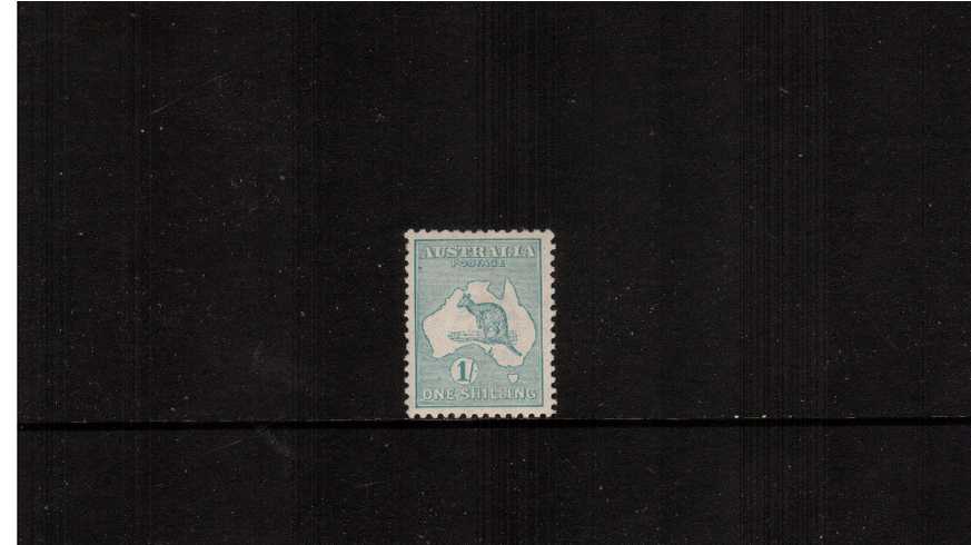 1/- Blue-Green - Die II<br/>A superb unmounted mint single.