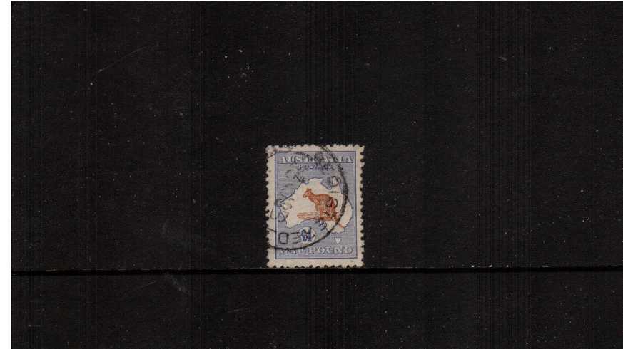 $1 Chestnut and Bright Blue<br/>A lovely superb fine used, very well centered  <br/>single cancelled with a single registered CDS. A rare stamp!