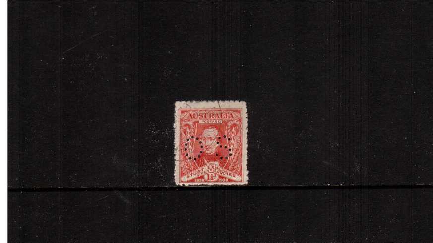 Exploration of River Murray<br/>
1d Scarlet, a superb fine used single