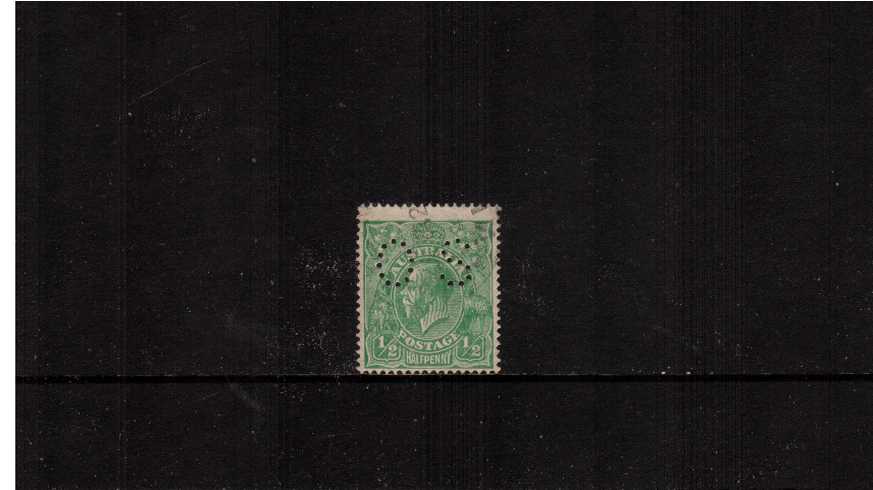 d Green<br/>A good used single cancelled with a feint CDS perforated ''O S''