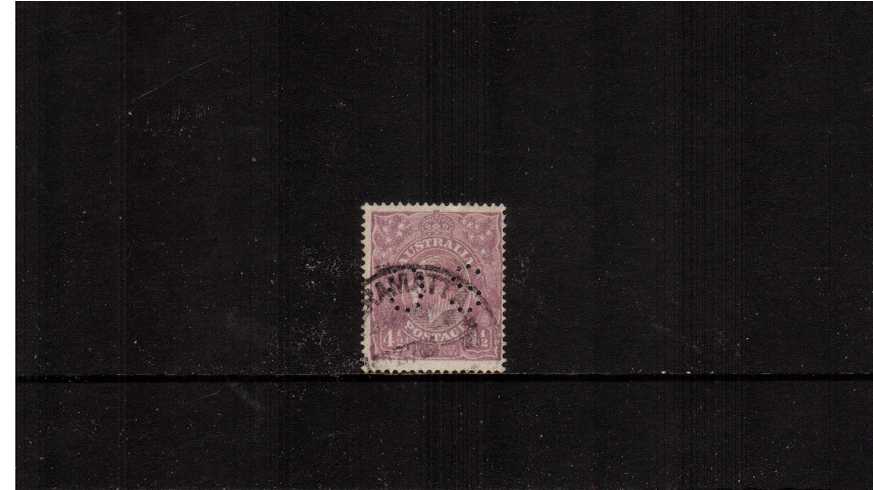 4d Violet<br/>A good used single cancelled with a part CDS perforated ''O S''