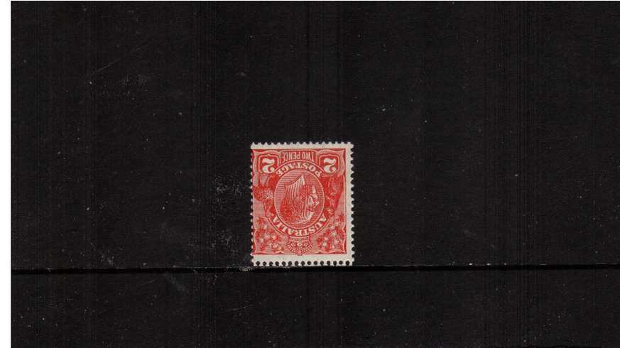 2d Golden Scarlet - Die III<br/>
A superb unmounted mint BOOKLET SINGLE with INVERTED WATERMARK.
<br/><b>XAX</b>