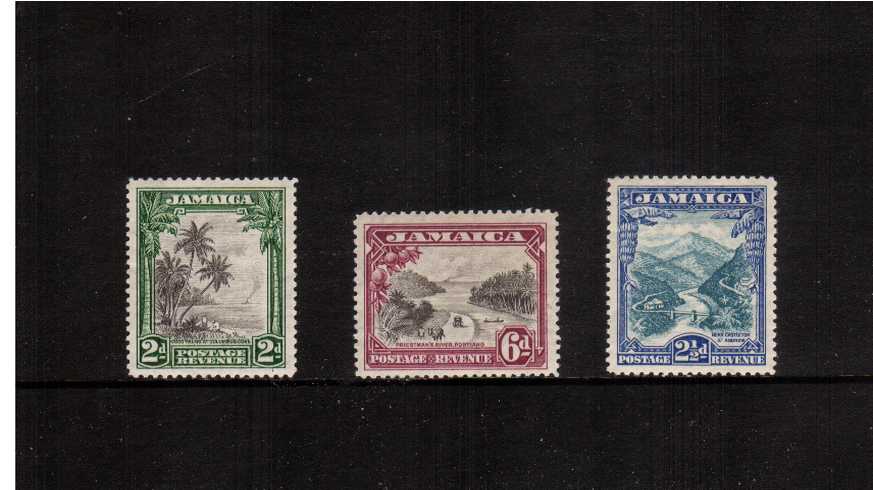 The Multiple Script CA watermark set of three superb unmounted mint.
