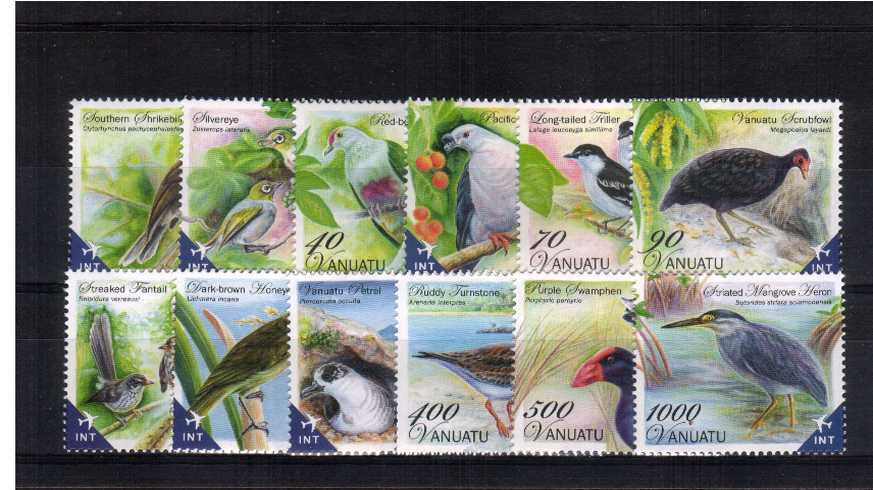 The ''Birds of Vanuatu'' definitive set of twelve superb unmounted mint.<br><b>XBX</b>