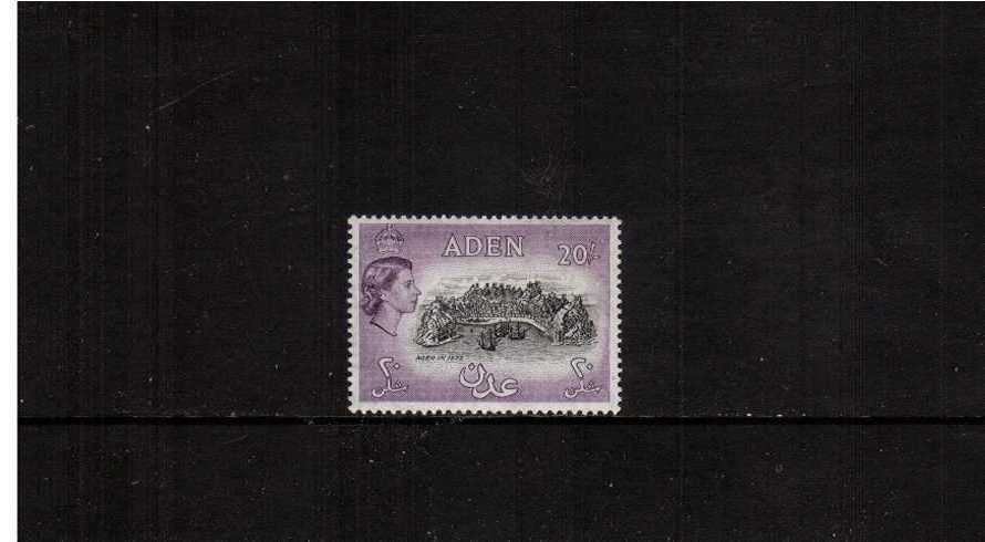 20/- Black a Deep Lilac definitive single lightly mounted mint.