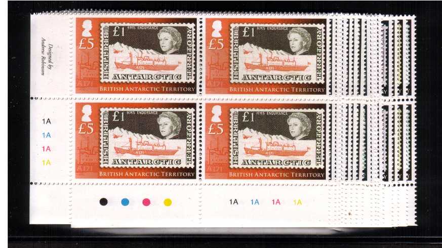 The ''Stamp on Stamp'' definitive set of sixteen in superb unmounted mint SW cylinder blocks of four reading ''1A1A1A1A''<br><b>XCX</b>